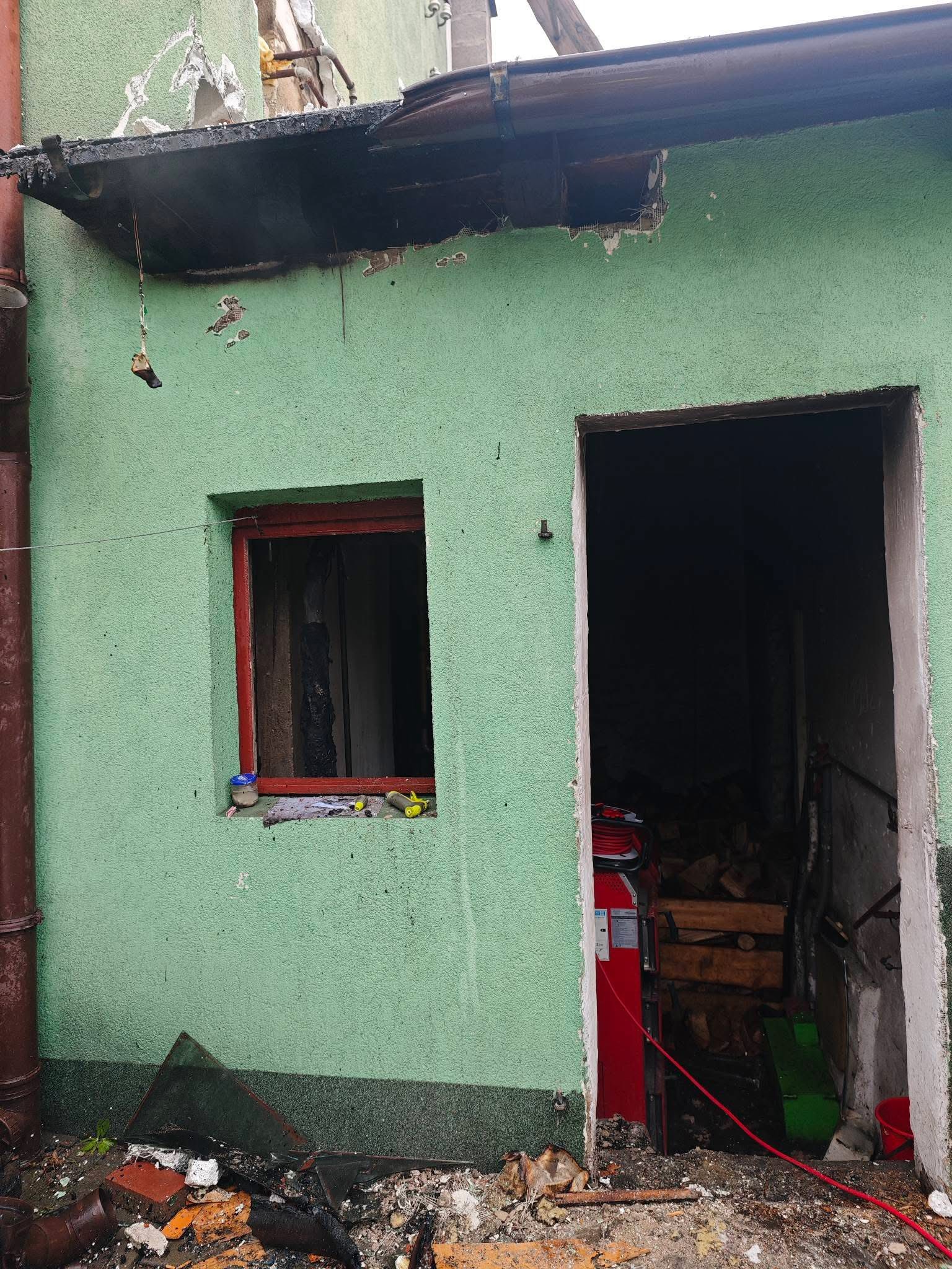 Pożar kotłowni w Rogoźnie